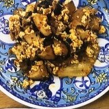 キムチと椎茸の炒り豆腐